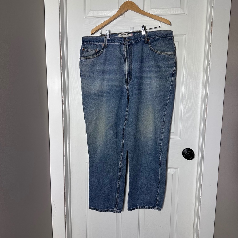 Levi Strauss 560 Comfort Fit Mens Jeans W42 L30 Blue Denim Relaxed Straight Leg